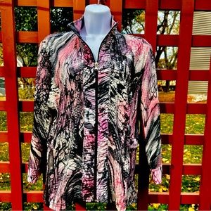 Erin London zip up Jacket with a beautiful shimmer to it